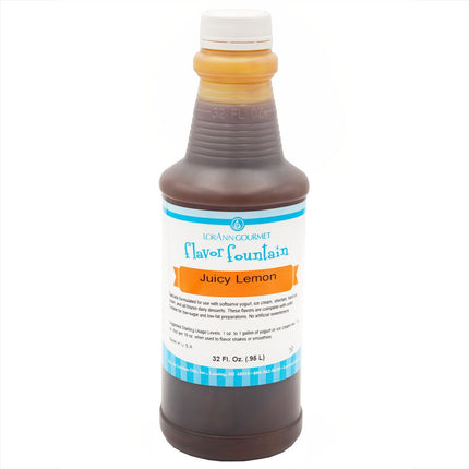 'REDUCED TO CLEAR' Juicy Lemon Flavor Fountain - 3 x 32 oz. - Ice Cream and Beverage Flavors - LorAnn Oils - Canadian Distribution