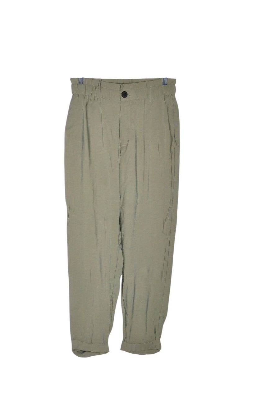 ZARA Women Trousers Regular fit in Green - M