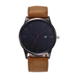 Men watch Fashion Business Large Dial Watch For Men's Matte Belt Simple Quartz Wrist Watch Men clock