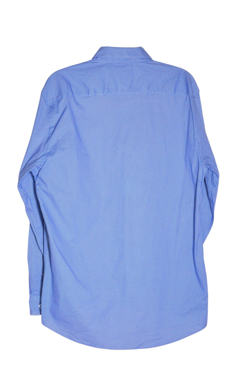 OLIVIER + HARRIS Men Button Down Tops Regular fit in Blue - 16