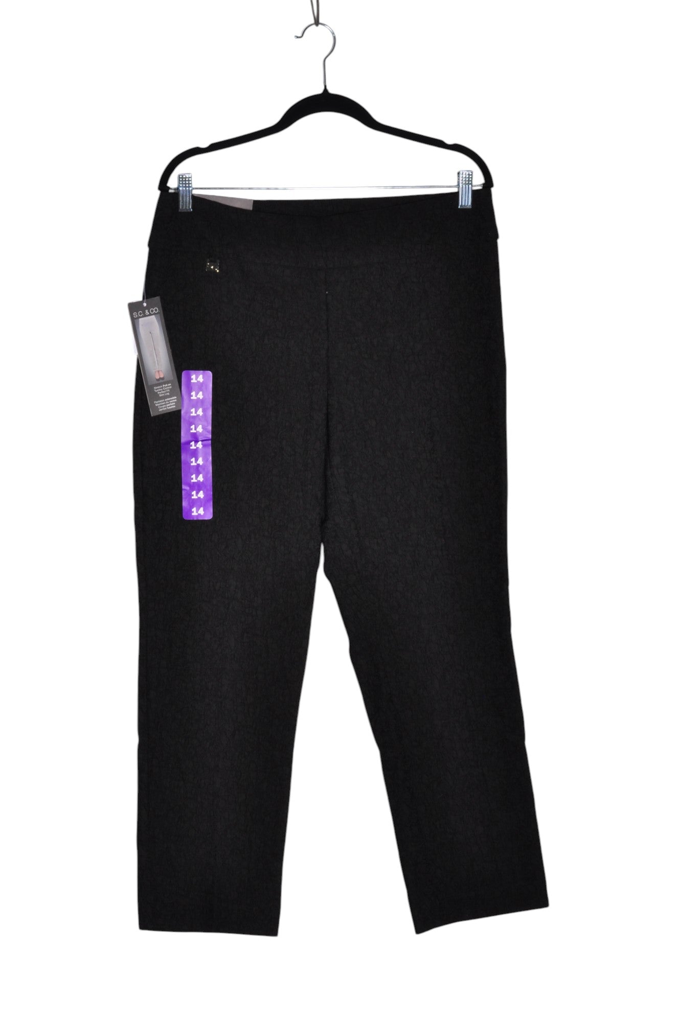 S.C. & CO. Women Capri Pants Regular fit in Black - 14