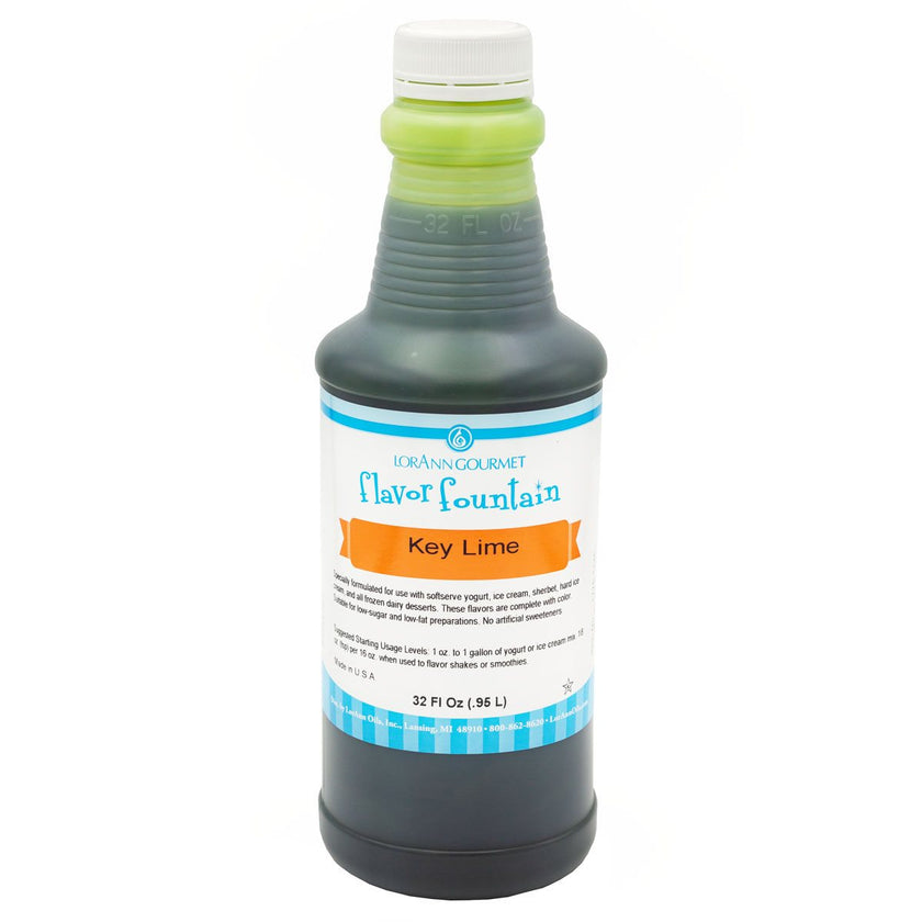 Key Lime Flavor Fountain - 4 oz. - 32 oz. - Ice Cream and Beverage Flavors - LorAnn Oils - Canadian Distribution - Ships Free Within Canada on Orders Above CAD $199