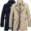 Men's casual jacket mid-length trench coat