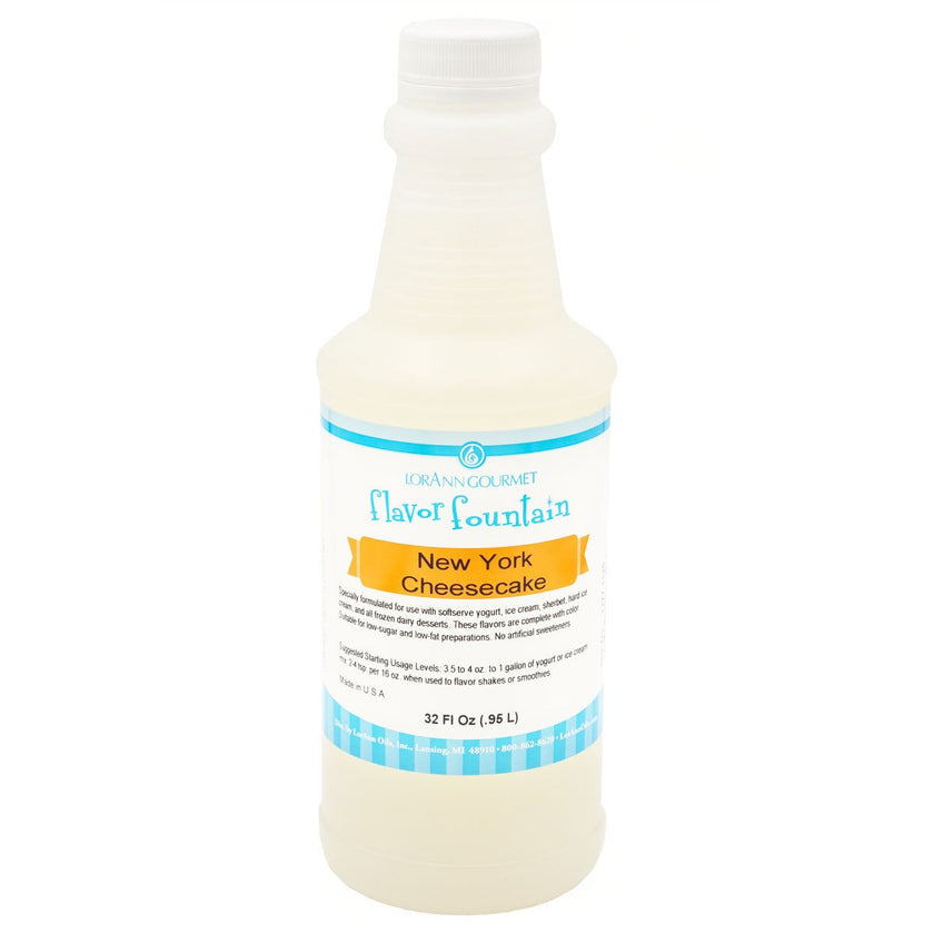 New York Cheesecake Flavor - 4 oz. - 32 oz. - Ice Cream and Beverage Flavors - LorAnn Oils - Canadian Distribution - Ships Free Within Canada on Orders Above CAD $199