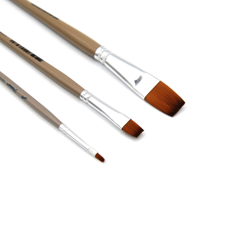 Comet - Golden Synthetic Short Handle Brush