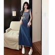 Women's Fashion Casual short sleeve Mini Denim Dress