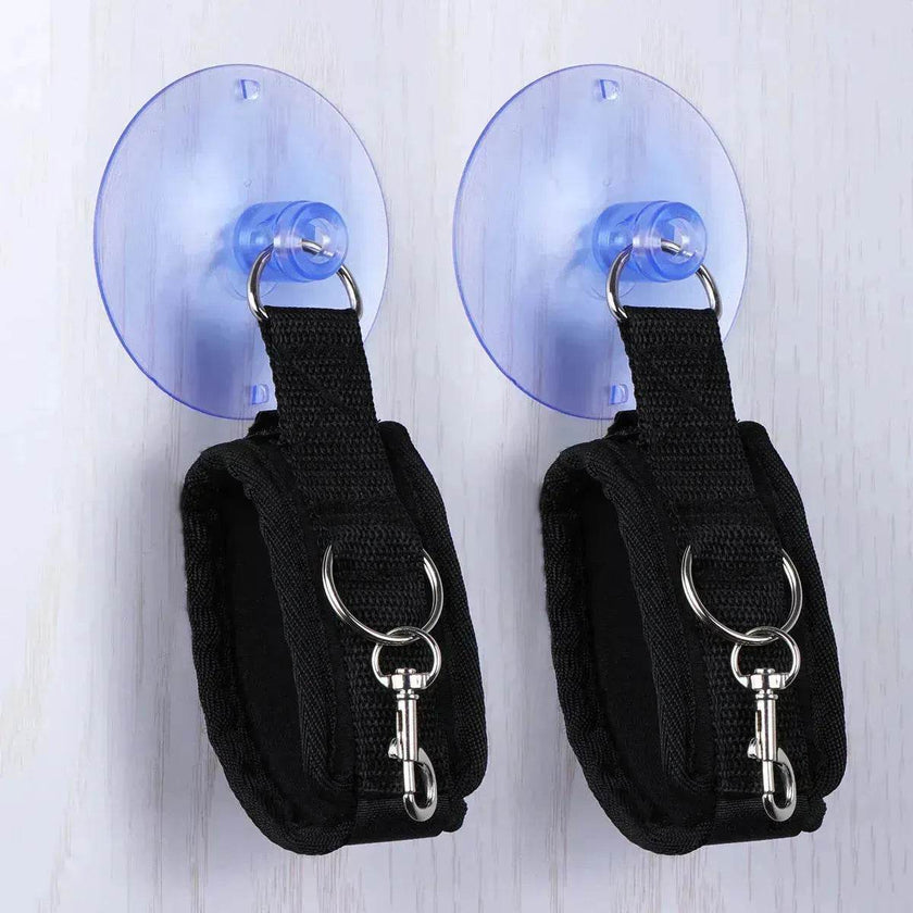 BDSM Bondage Restraint Sex Handcuff and Ankle cuff with Suction Cup