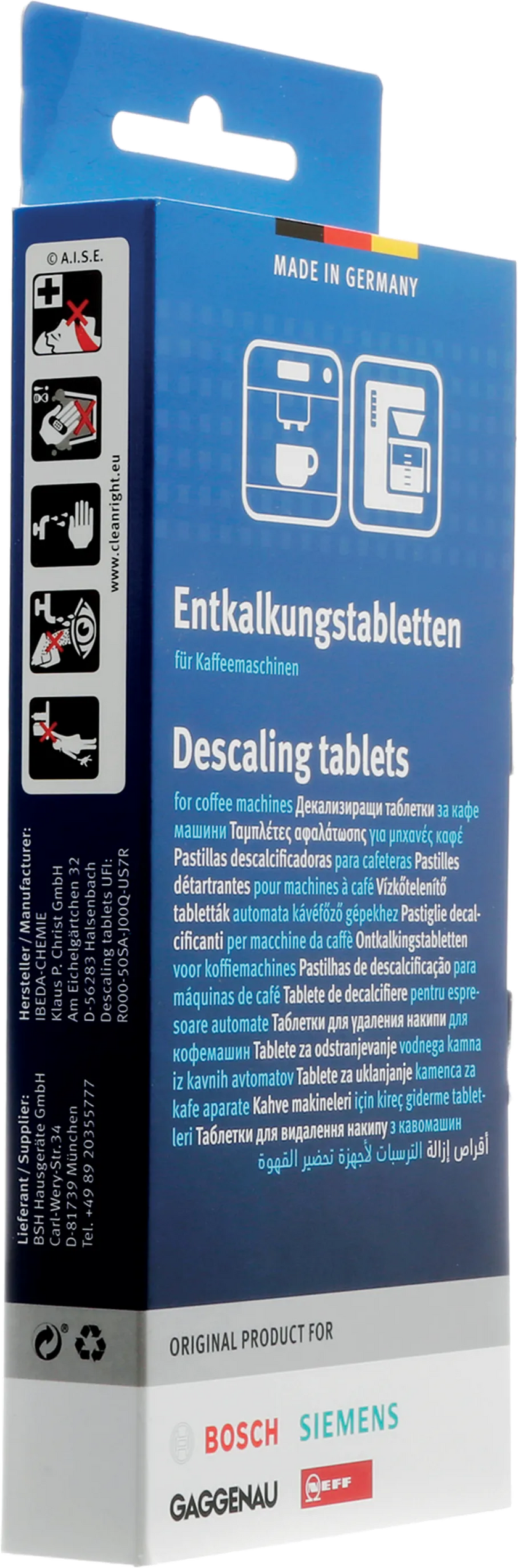 Bosch 00311975 Coffee Maker Descaling Tablets