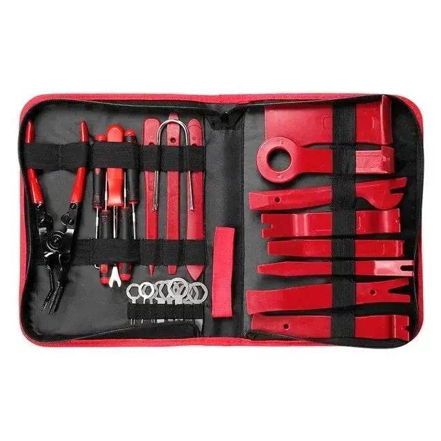 Plastic 19pcs Car Radio Panel Trim Dashboard Removal Set Easy Carry Disassemble Repair tool