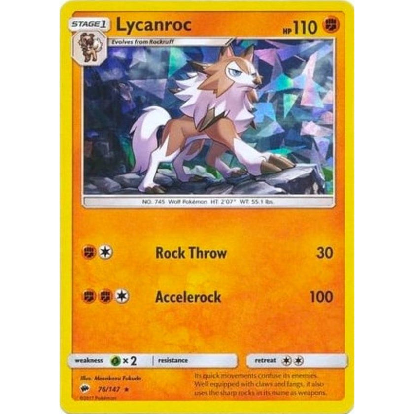 Lycanroc - 76/147 (Cracked Ice Holo) (076/147) (PR)