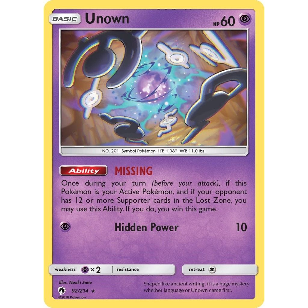 Unown (92) (92/214) (SM8)