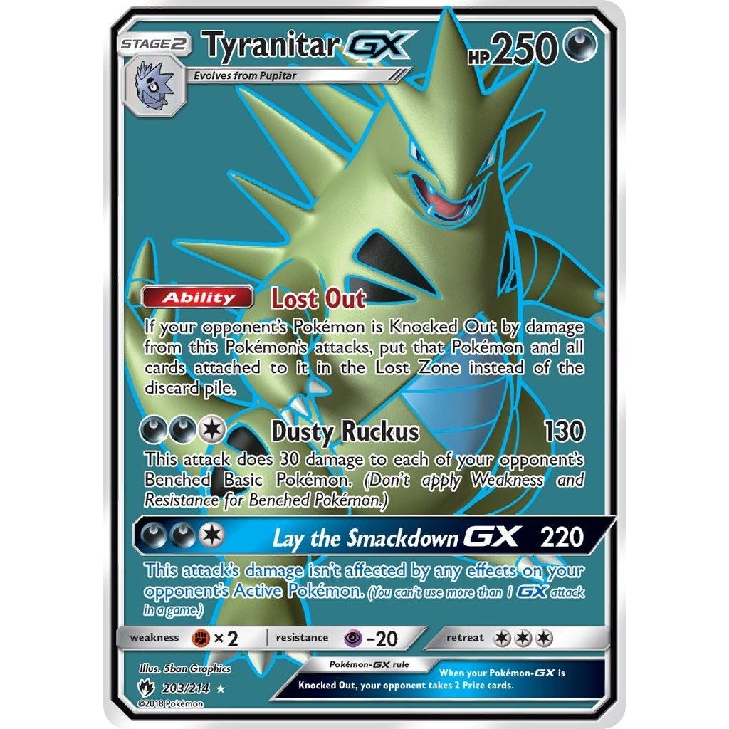 Tyranitar GX (Full Art) (203/214) (SM8)