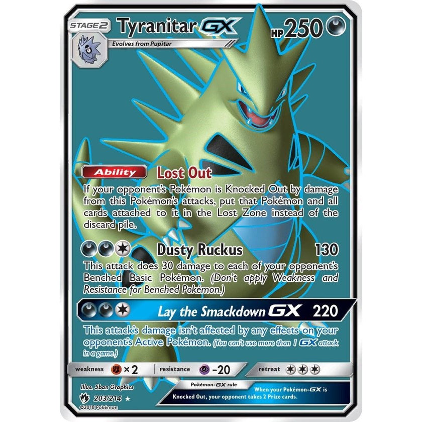 Tyranitar GX (Full Art) (203/214) (SM8)