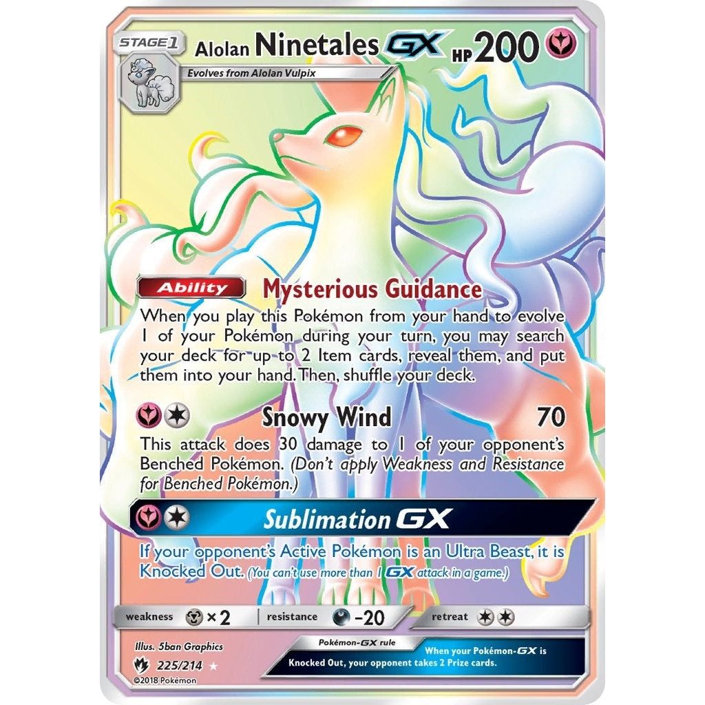 Alolan Ninetales GX (Secret) (225/214) (SM8)