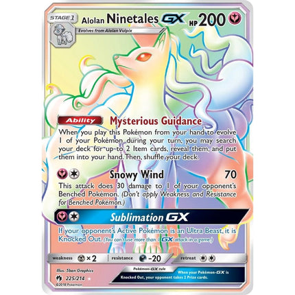 Alolan Ninetales GX (Secret) (225/214) (SM8)