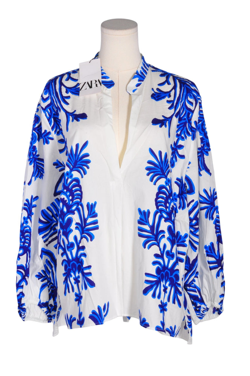 ZARA Women Blouses Regular fit in Blue - XXL