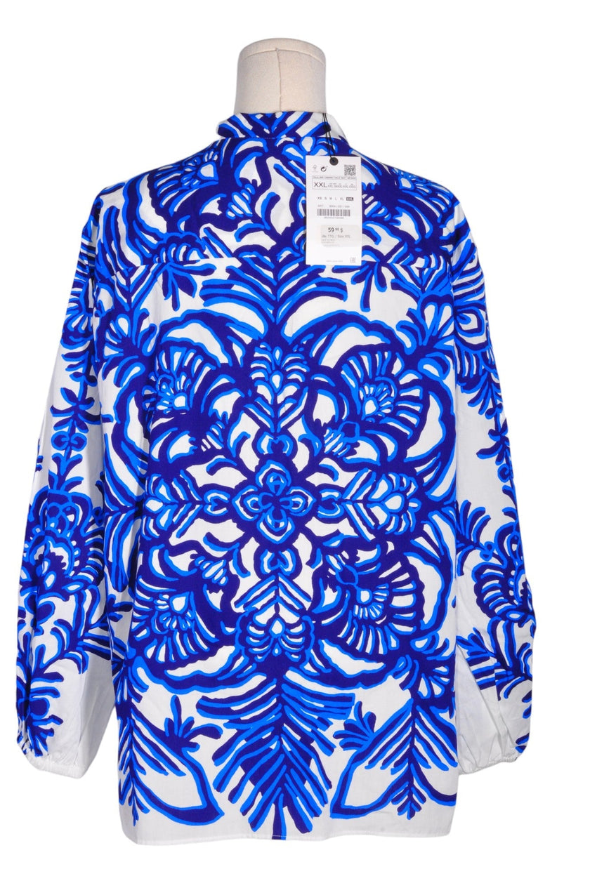 ZARA Women Blouses Regular fit in Blue - XXL