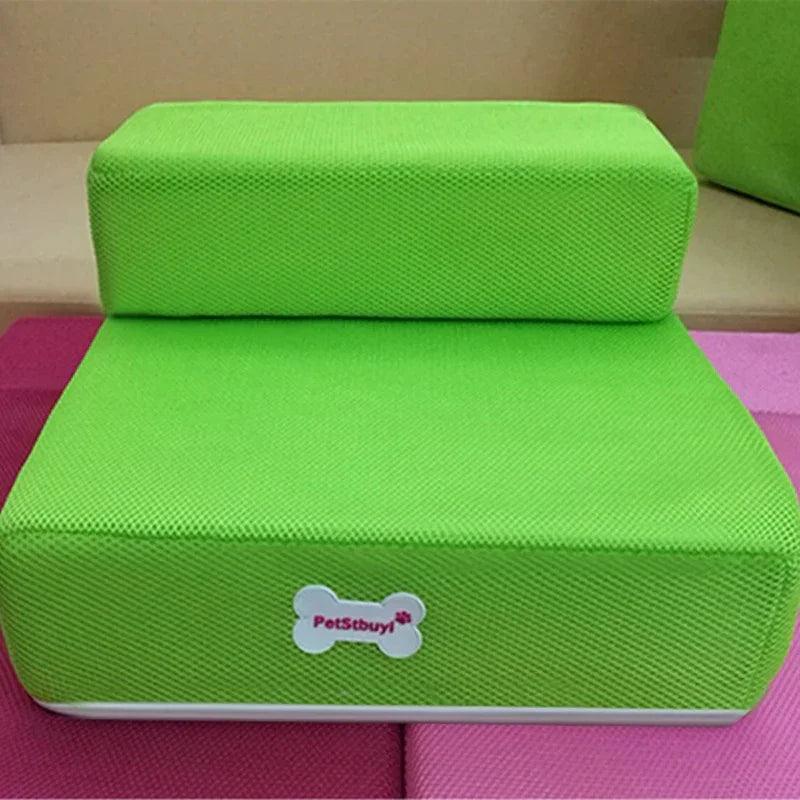 Foldable Pet Stairs – 2-Step Foam Dog & Cat Steps (Small & Large, Multiple Colours)
