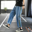 Men Casual pants Denim Jeans trousers, wide-leg pants