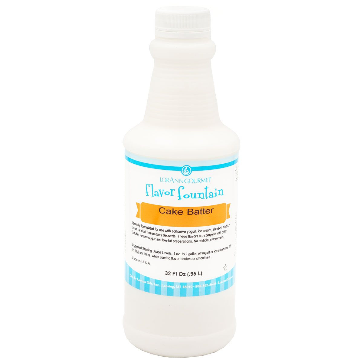 Cake Batter (White) Flavor - 4 oz. - 32 oz. - Ice Cream and Beverage Flavors - LorAnn Oils - Canadian Distribution