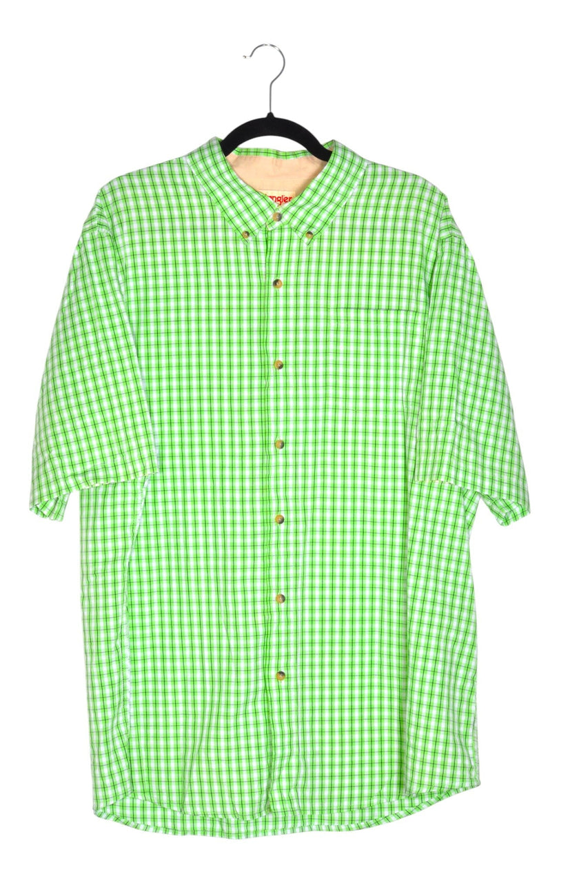 WRANGLER Men Button Down Tops Regular fit in Green - XL