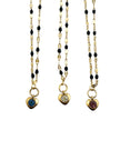 Heart Stone Necklaces in gold - various birthstone colours