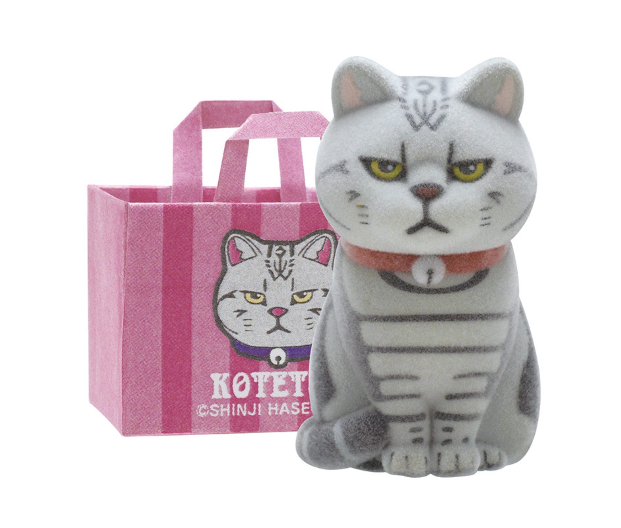 【ガチャ蔵】Cat in a Paper Bag Flocked Figure[Complete Set of 6]