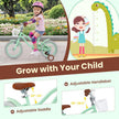 14 Inch Kids Bike with Adjustable Seat and Bell for Kids 3-8 Years Olds-14 inches