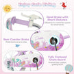 14 Inch Kids Bike Adjustable with Basket and Streamers Purple - Princess of the Sea Theme