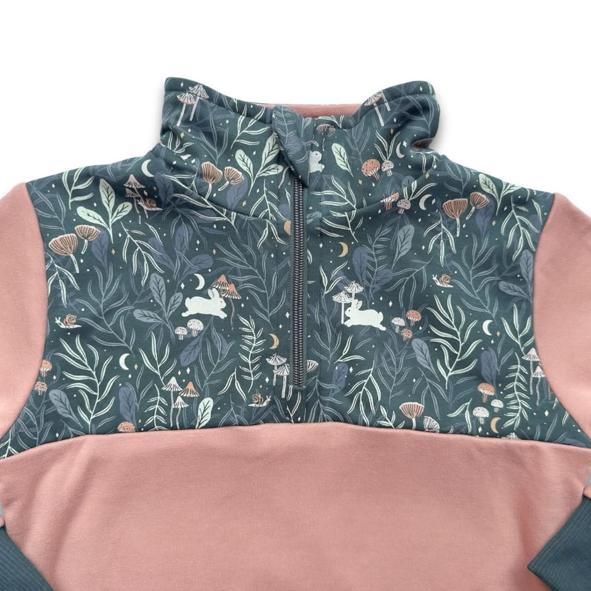 Youth Bamboo Fleece Half-Zip | Ash With Night Sky