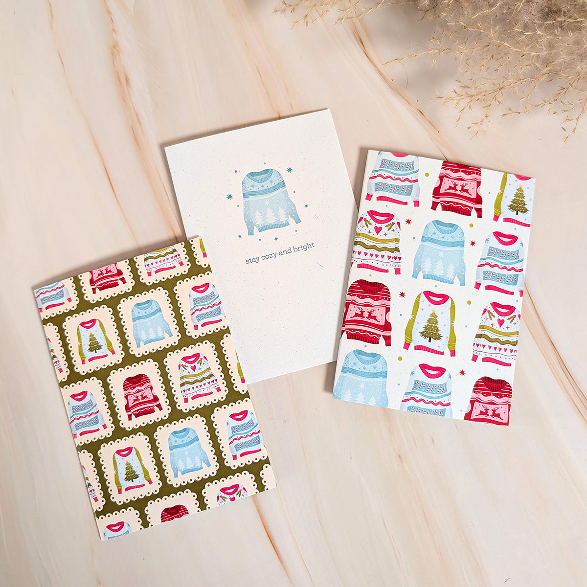 Stay Cozy and Bright Mini Holiday Card