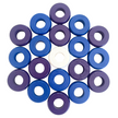 32 Blue and Purple Carrom / Pichenotte / Croquignole Rings - (Blue / Purple / Natural / Black / White) - Anneaux De Pichenottes - Game Accessories / Accessoires De Jeu