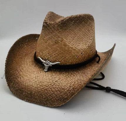 Summer Outdoor Ethnic Style Felt and Straw Cowboy Hat
