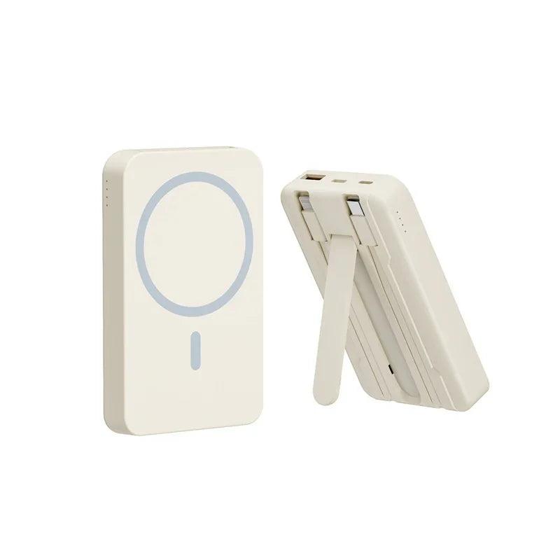 Magnetic Power Bank Mobile Power Supply Wireless Charger With Cable