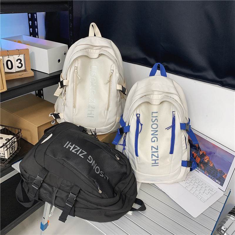 Simple Large Capacity Waterproof High School Backpack for Teens