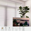 Double Layer Electric Honeycomb Curtain with Solar Charging & 15-Channel Remote, Motorized Blackout Blinds