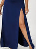 Women's High Waist Slit Solid Color Side Slit Maxi Skirt
