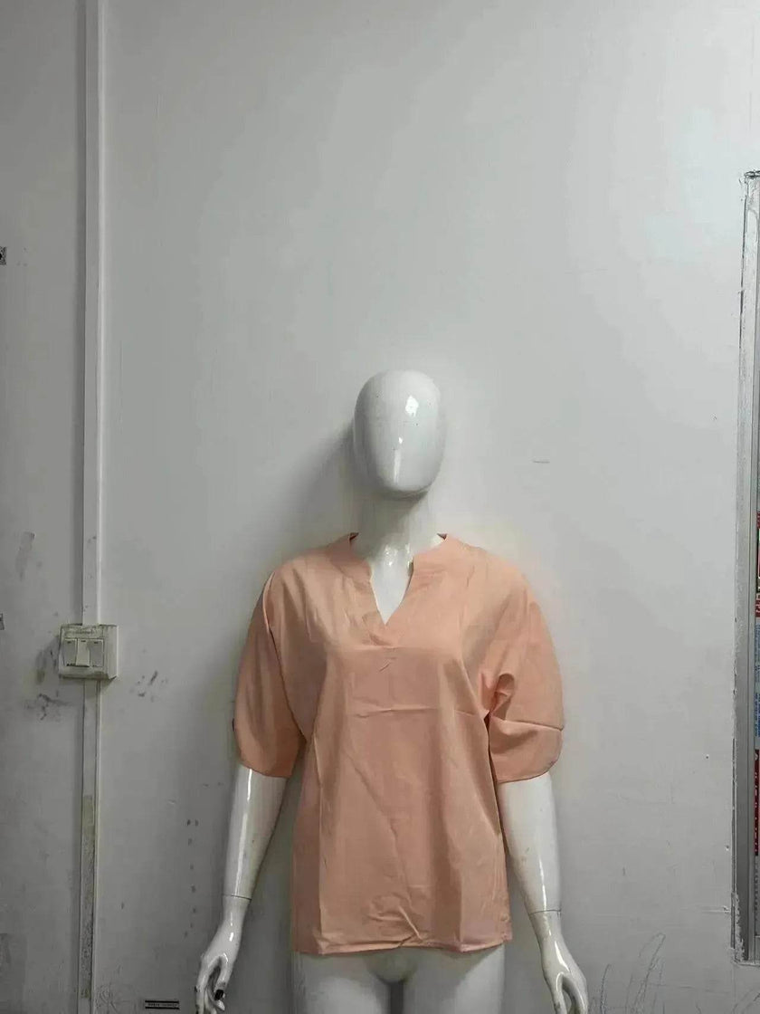 Summer Short-sleeved Chiffon Shirt New V-neck blouse Women's Casual Versatile Clothing Evening Tops for Women