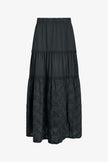 Women's Knit/Woven Combo Skirt