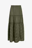 Women's Knit/Woven Combo Skirt