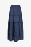 Women's Knit/Woven Combo Skirt