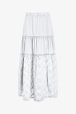 Women's Knit/Woven Combo Skirt