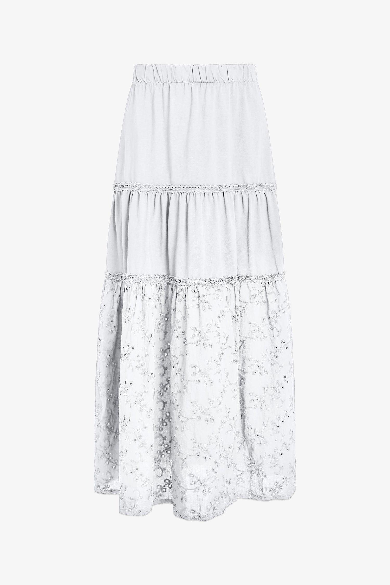 Women's Knit/Woven Combo Skirt