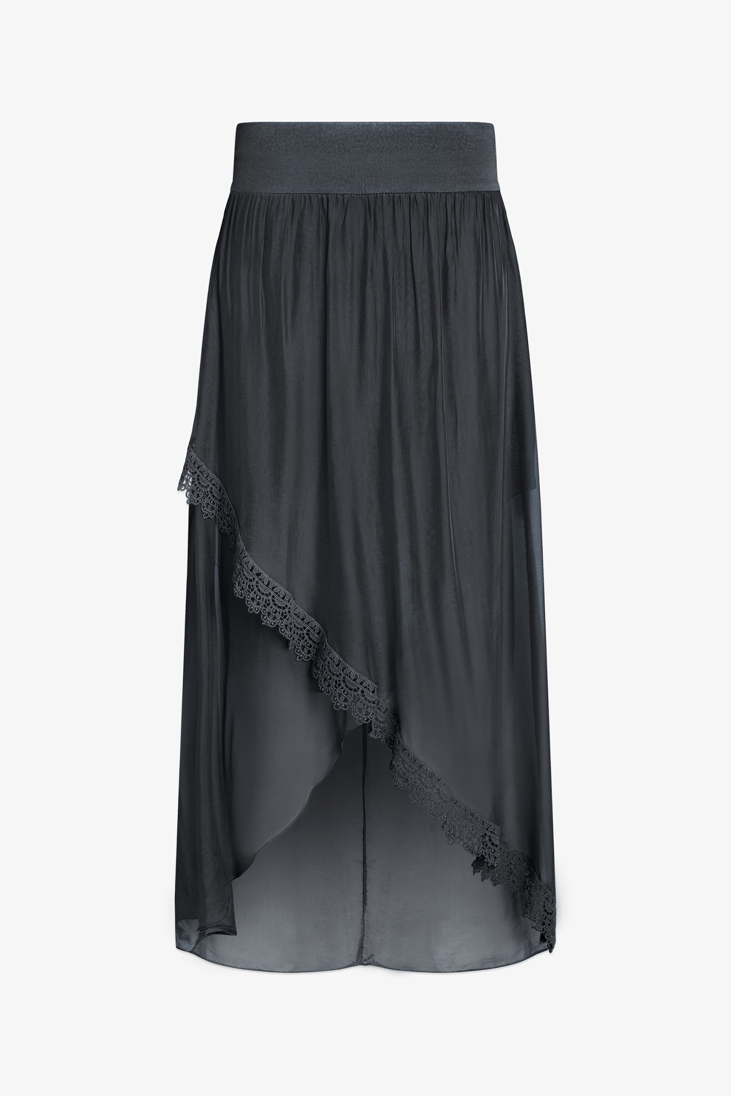 Women's Knit/Woven Combo Skirt