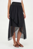 Women's Knit/Woven Combo Skirt