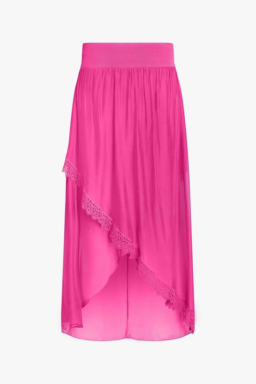 Women's Knit/Woven Combo Skirt