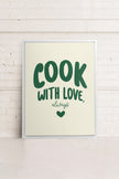 COOK WITH LOVE, Oeuvre sur toile étirée