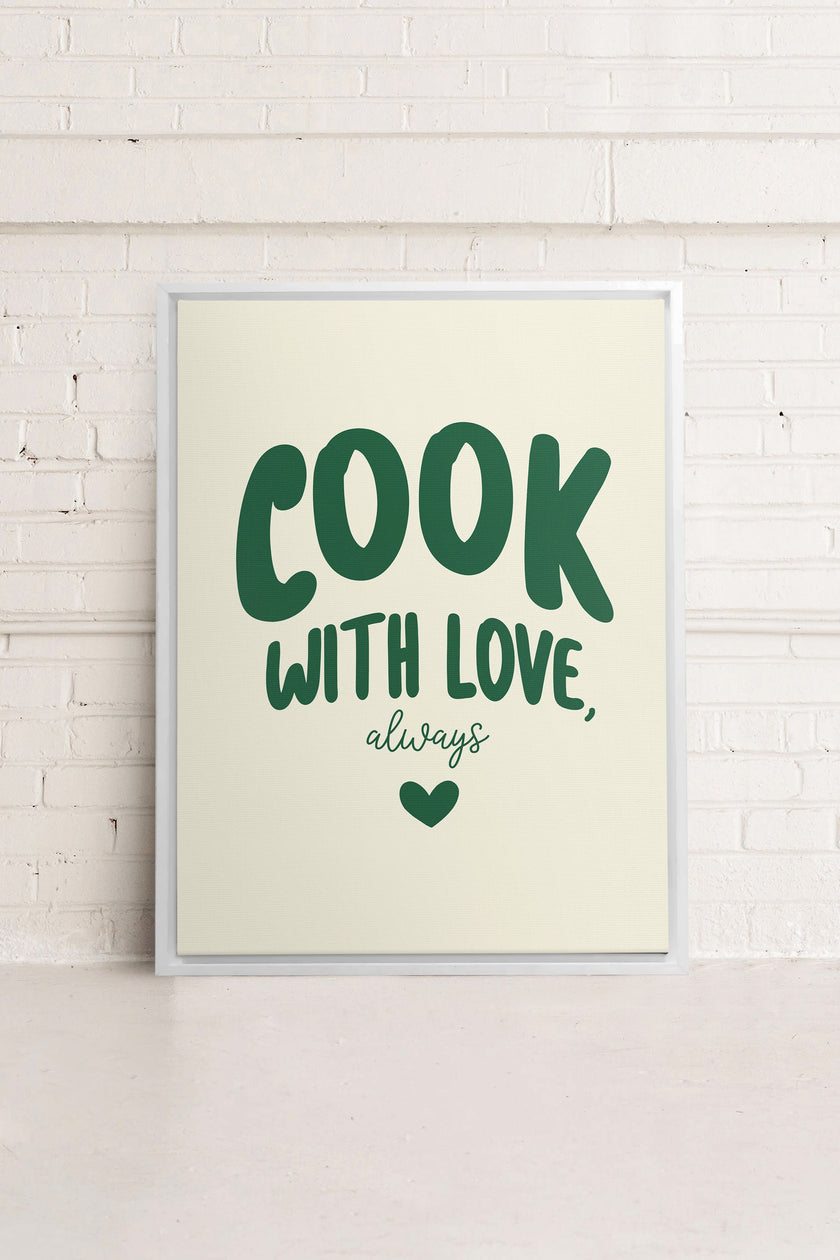 COOK WITH LOVE, Oeuvre sur toile étirée