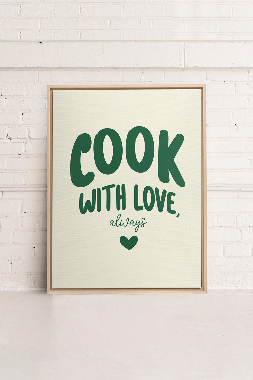 COOK WITH LOVE, Oeuvre sur toile étirée