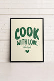 COOK WITH LOVE, Oeuvre sur toile étirée
